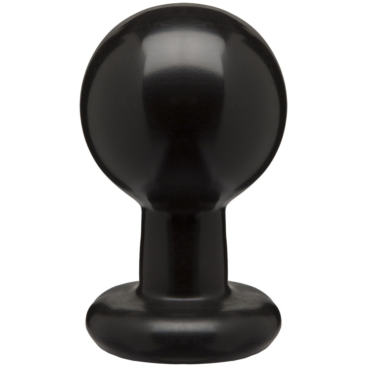 Круглая черная анальная пробка Classic Round Butt Plugs Large - 12,1 см.