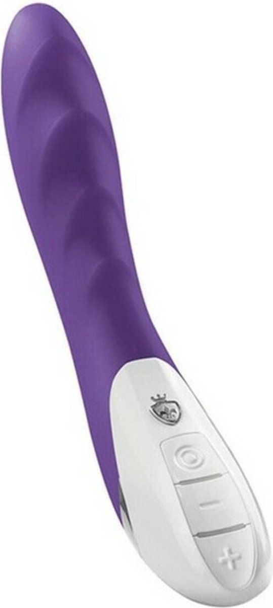 Фиолетовый вибратор Mystim Sassy Simon - 27 см.