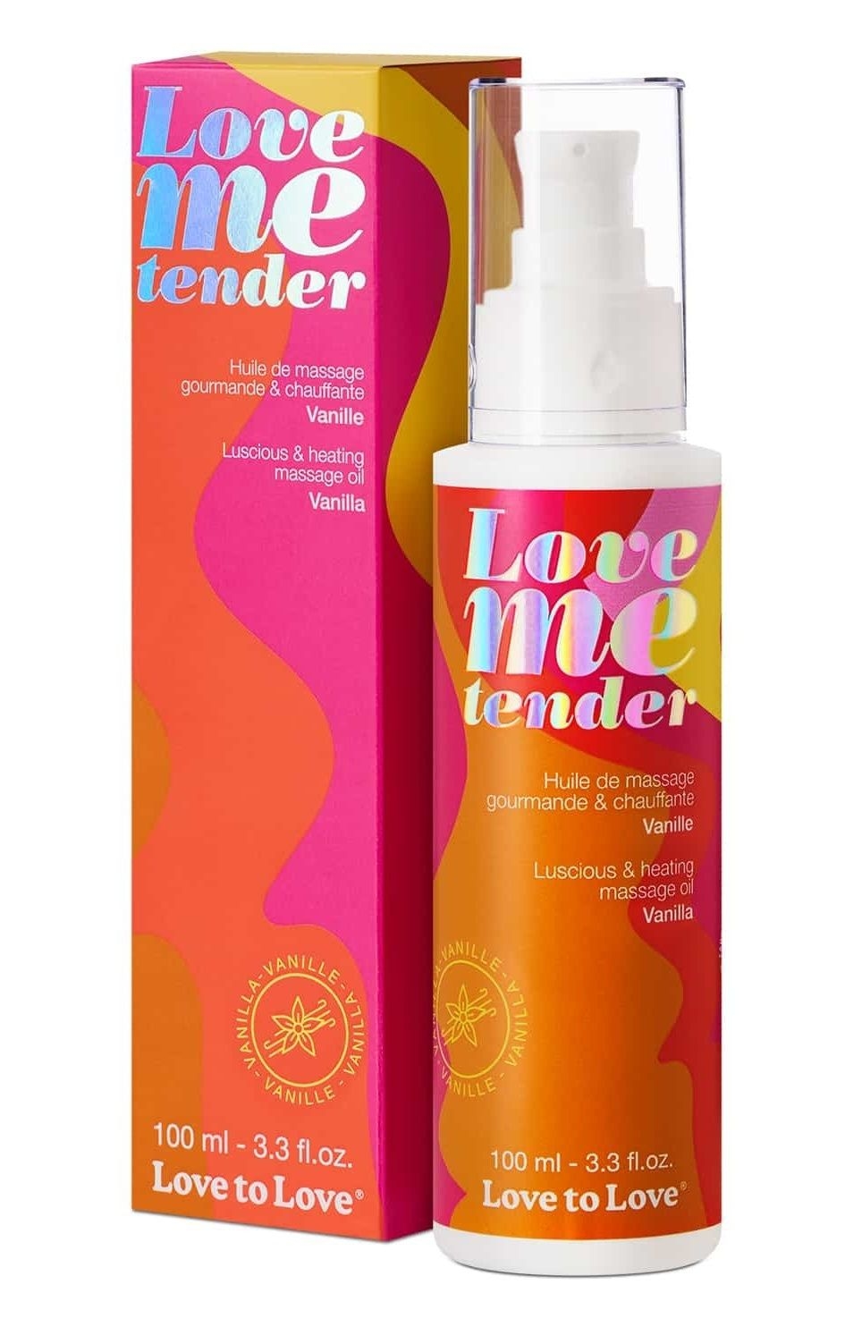 Съедобное согревающее массажное масло Love Me Tender Vanilla с ароматом ванили - 100 мл.