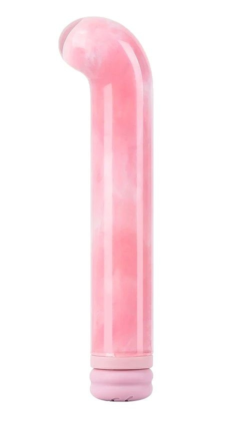 Розовый компактный вибратор из стекла Magic Cane - 12 см.