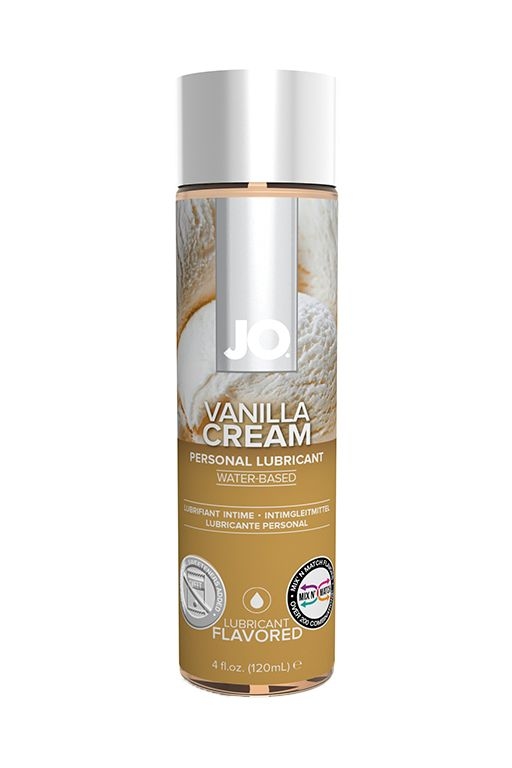 Лубрикант на водной основе с ароматом ванили JO Flavored Vanilla H2O - 120 мл.