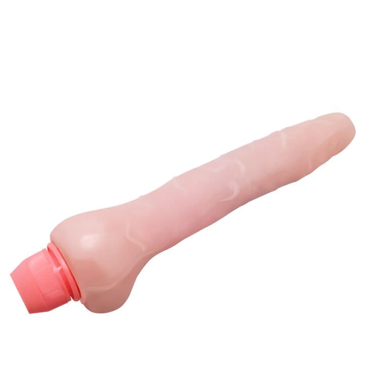 Телесный гнущийся вибратор Sensual Spin - 19,3 см.