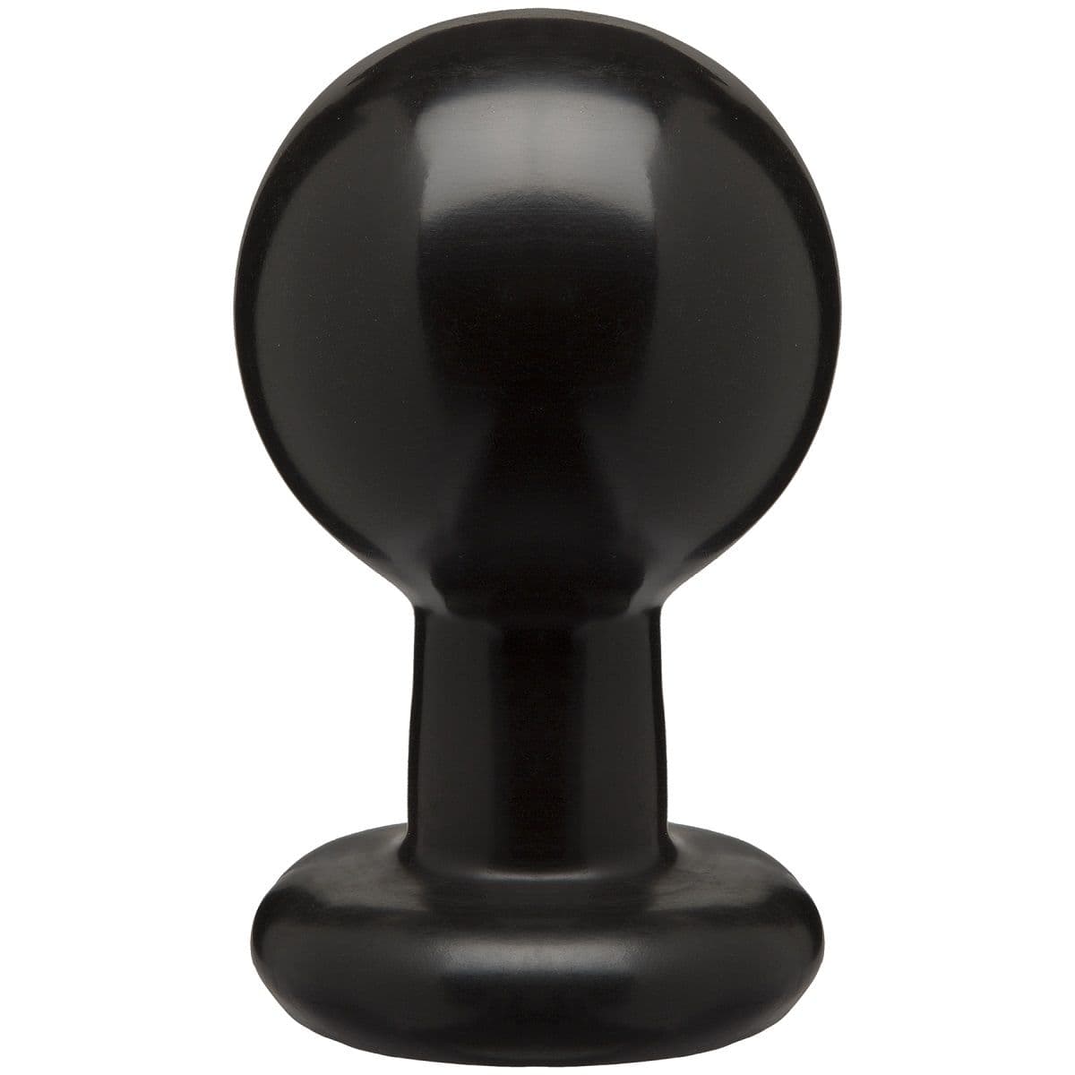 Круглая черная анальная пробка Classic Round Butt Plugs Large - 12,1 см.