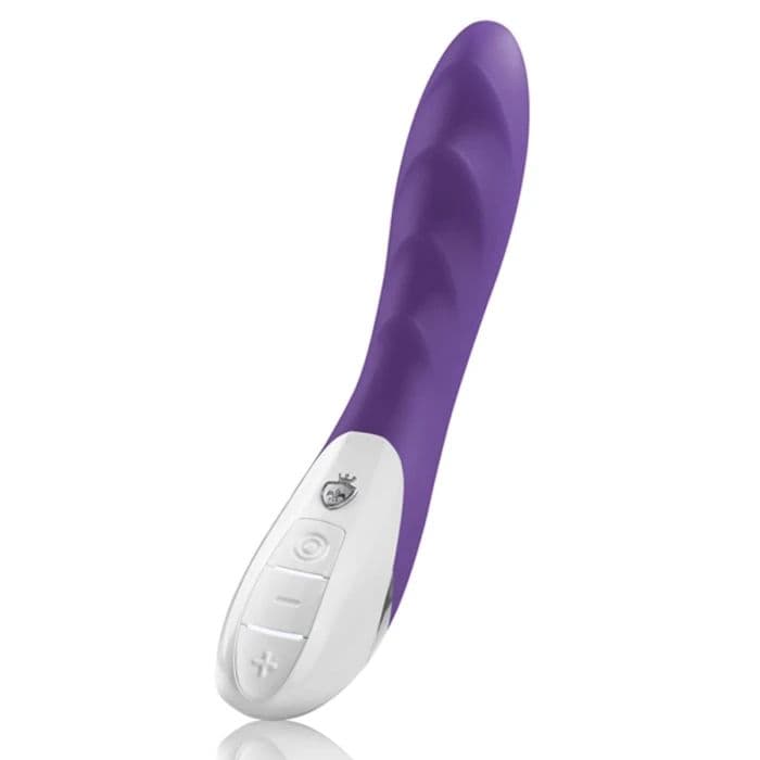 Фиолетовый вибратор Mystim Sassy Simon - 27 см.
