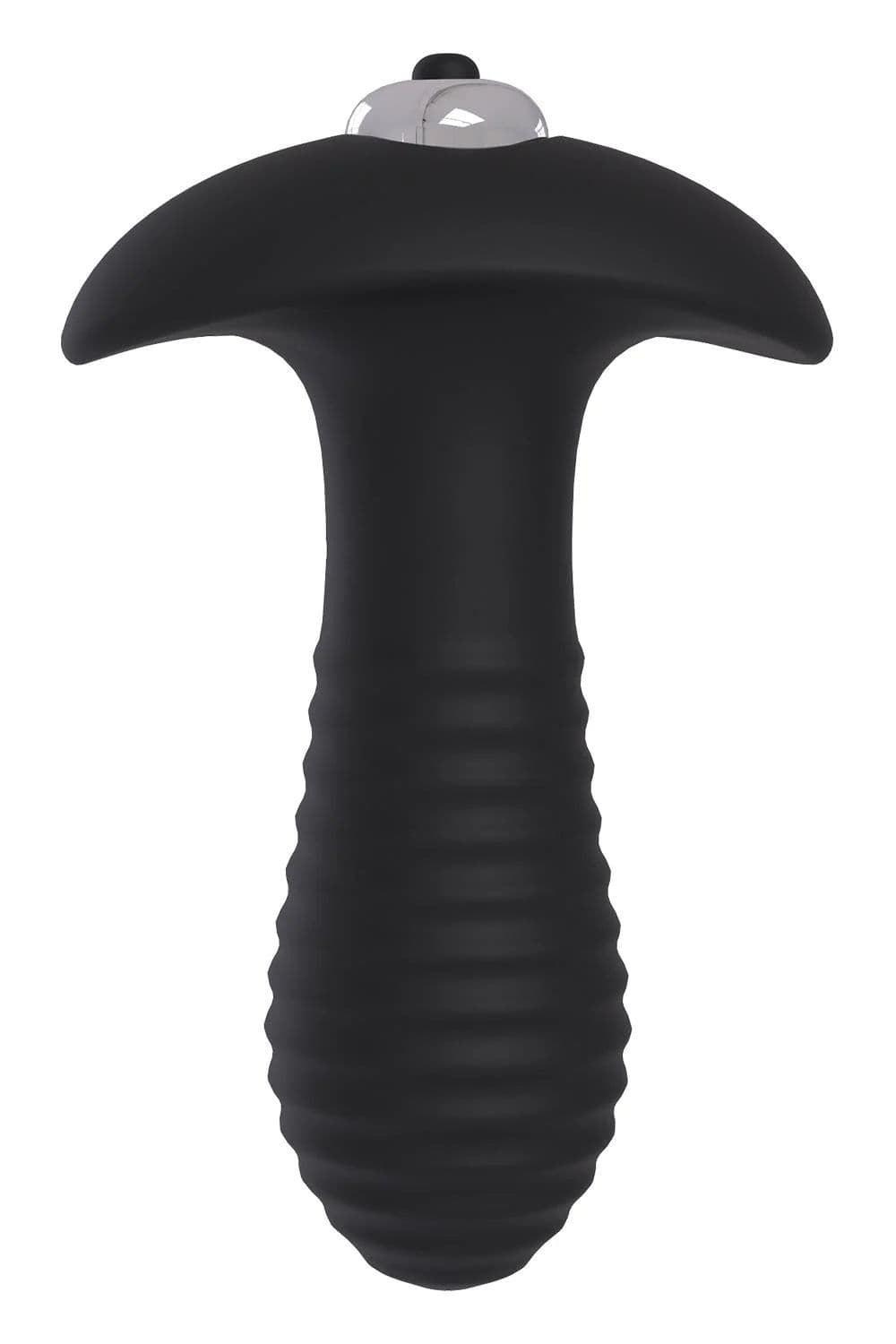 Черный анальный вибромассажер Single Speed Spiral Plug - 11 см.