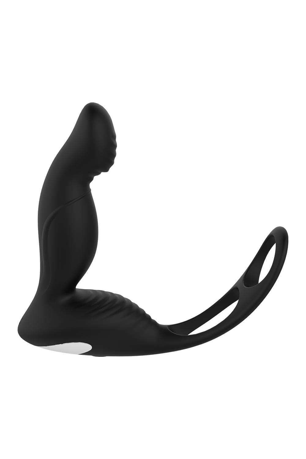 Черный вибромассажер простаты P-Pleaser With Erection Enhance