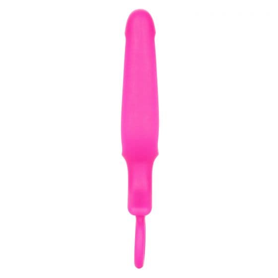 Розовая силиконовая пробка с прорезью Silicone Groove Probe - 10,25 см.