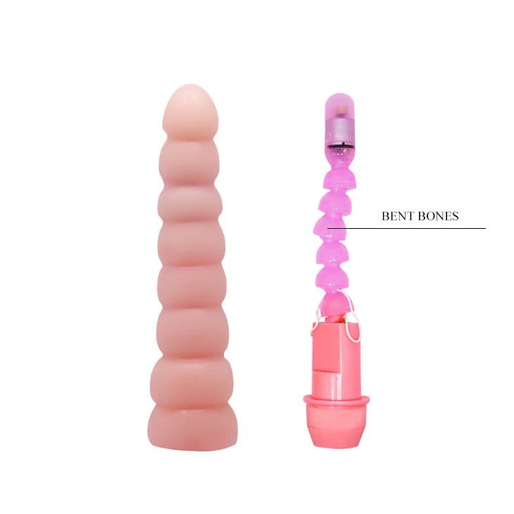 Гнущийся вибратор с хребтом Flexi Vibe Sensual Spin - 19 см.