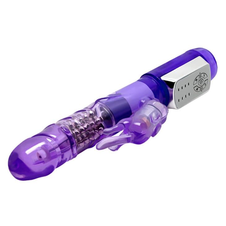 Фиолетовый вибратор-ротатор Passionate Baron - 22 см.