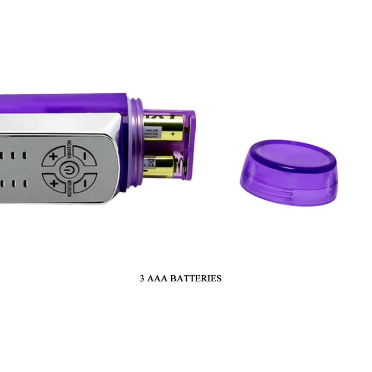 Фиолетовый вибратор-ротатор Passionate Baron - 22 см.