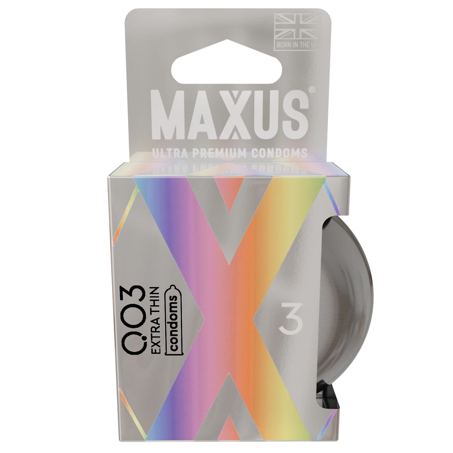 Экстремально тонкие презервативы в железном кейсе MAXUS 003 Extra Thin - 3 шт.