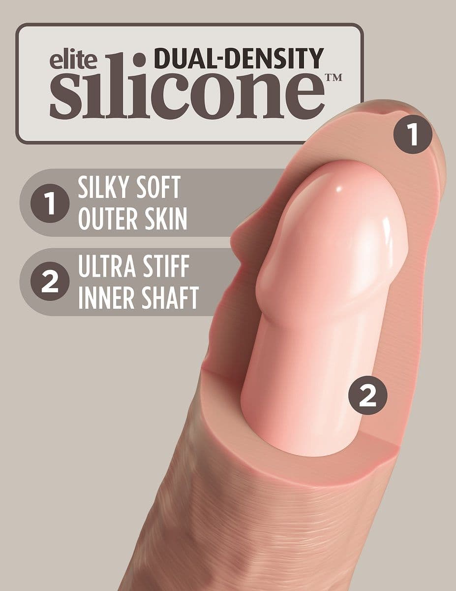 Телесный фаллоимитатор 7  Silicone Dual Density Cock - 21 см.