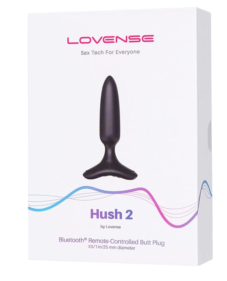 Черная анальная вибропробка HUSH 2 Size S - 12,1 см.
