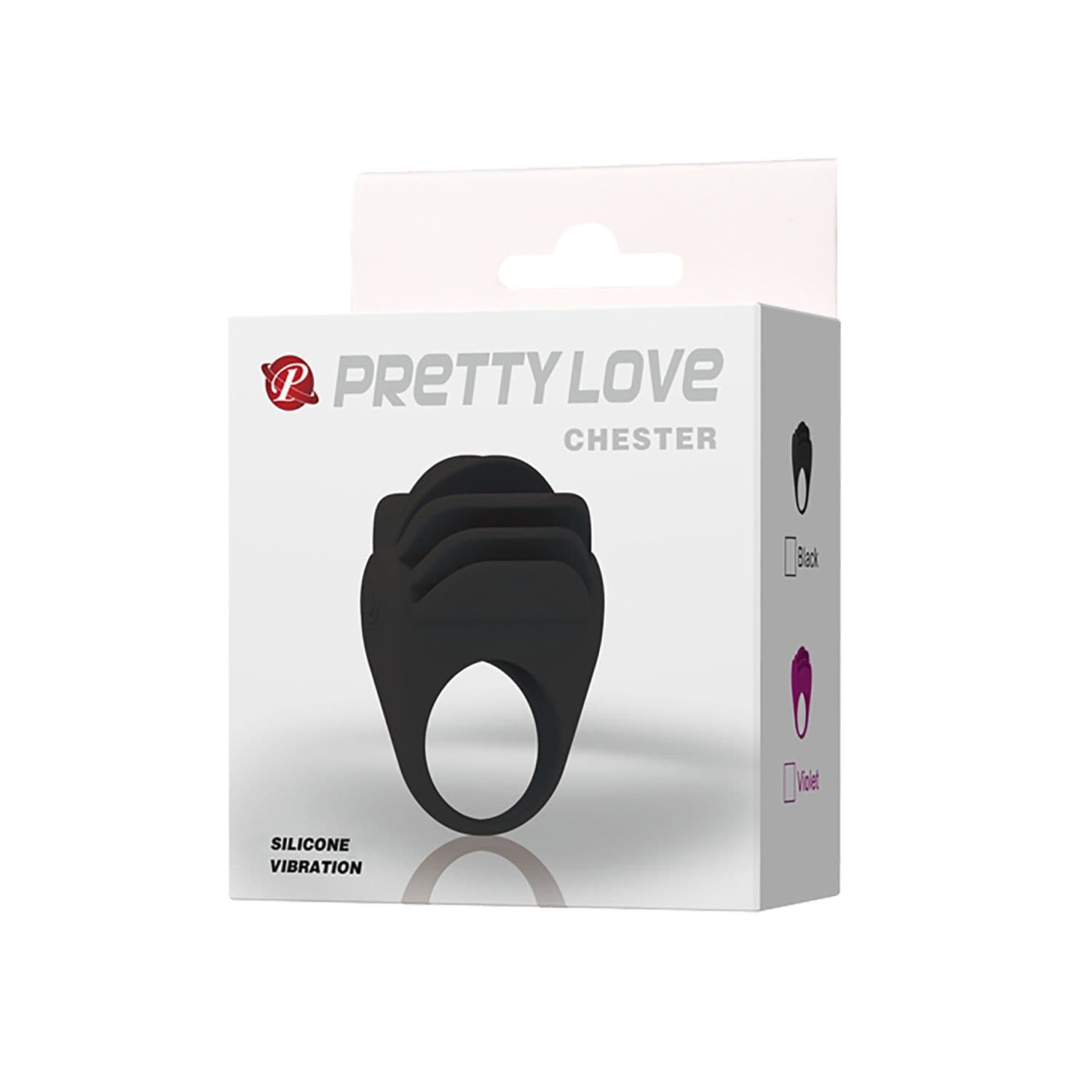 Рифленое эрекционное кольцо с вибрацией Chester