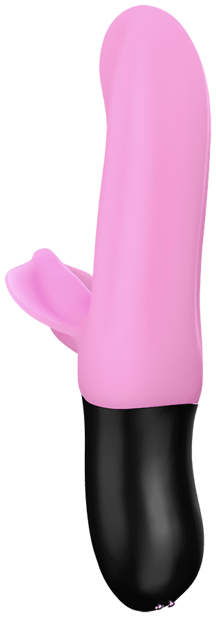 Нежно-розовый пульсатор с клиторальным лепестком Bi Stronic Fusion - 21,5 см.