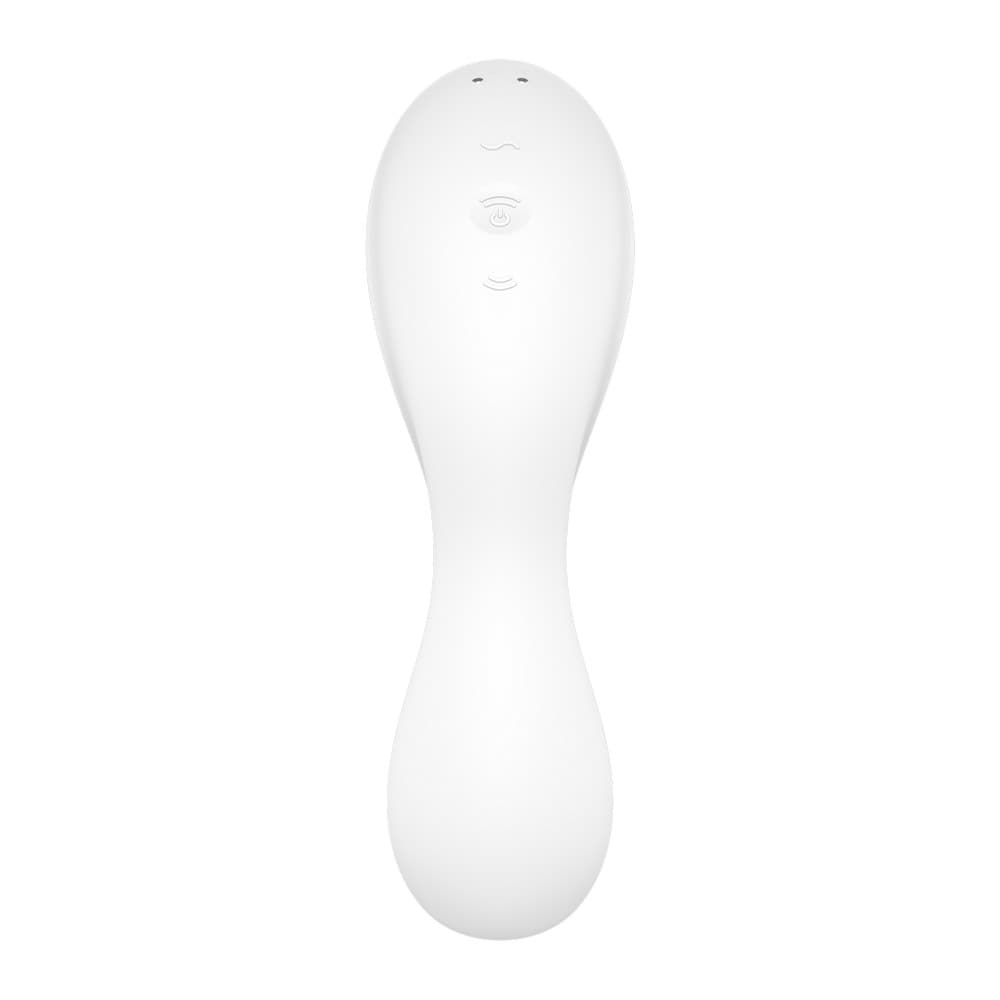 Белый вибратор 3-в-1 Curvy Trinity 5+
