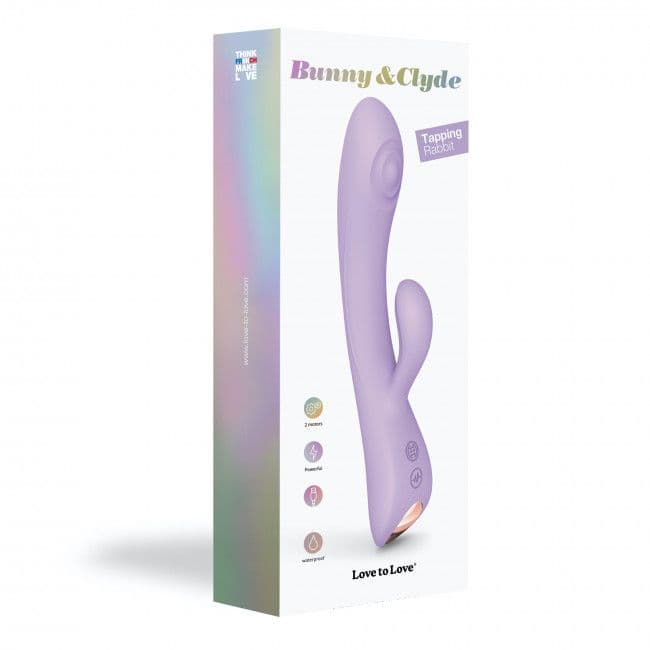 Сиреневый вибратор-кролик Bunny & Clyde - 22,5 см.