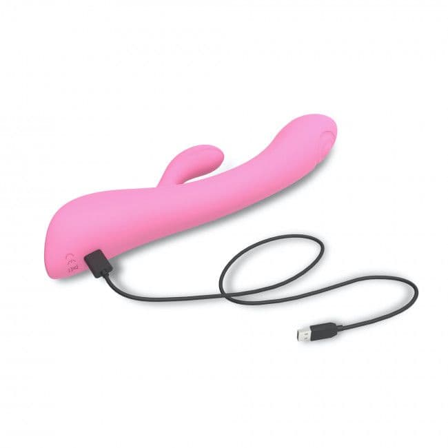 Розовый вибратор-кролик Bunny & Clyde - 22,5 см.