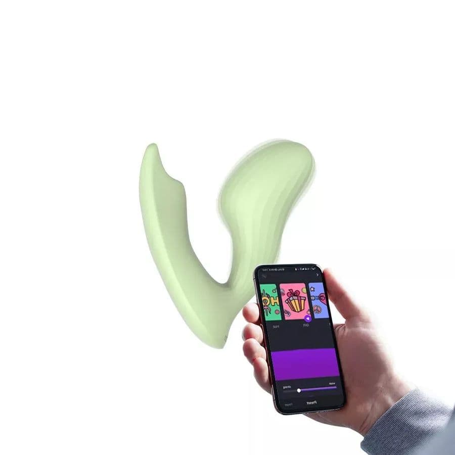 Зеленый вибратор Magic Motion Umi - 9,5 см.