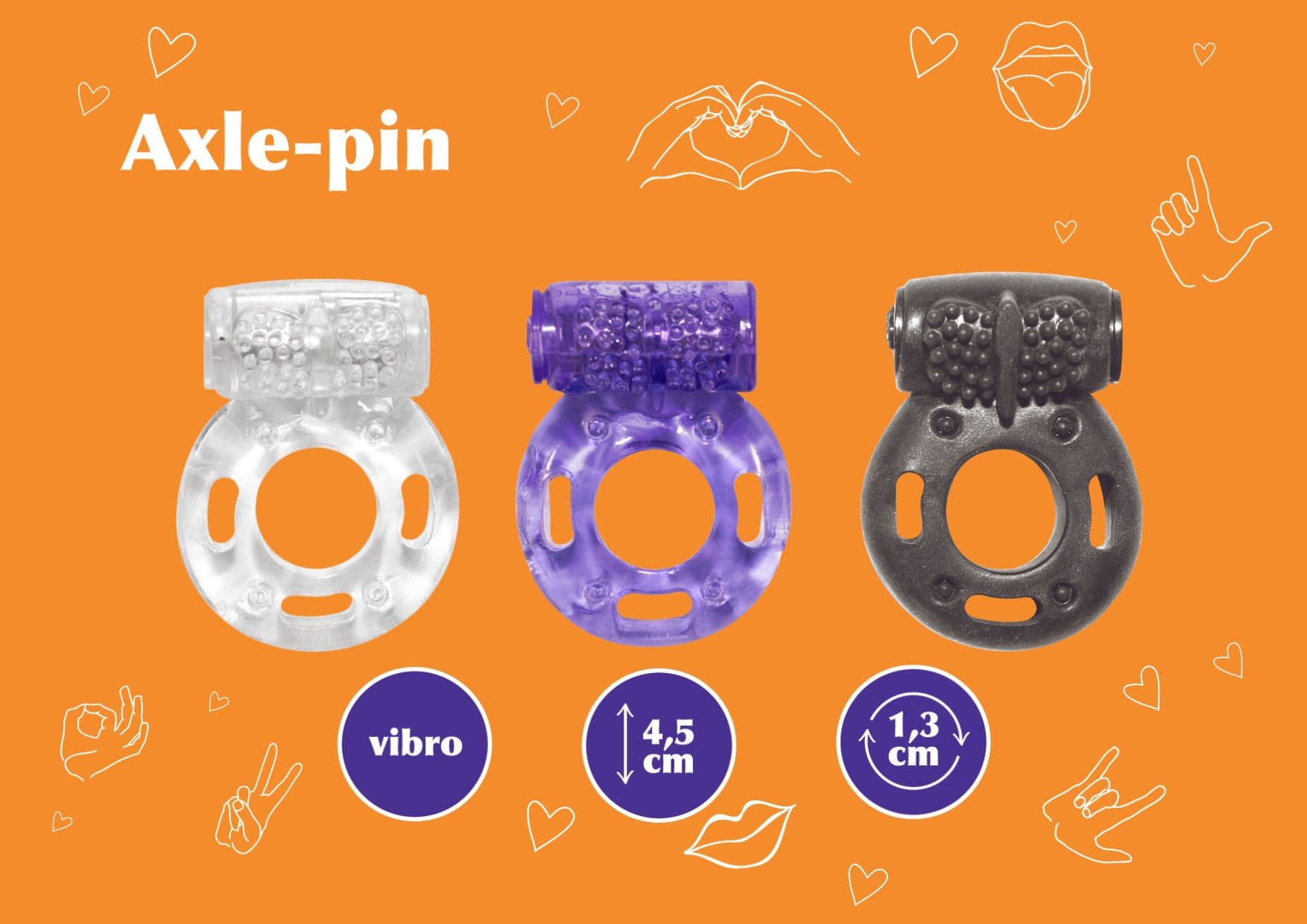 Бокс из 12 эрекционных колец Axle-pin