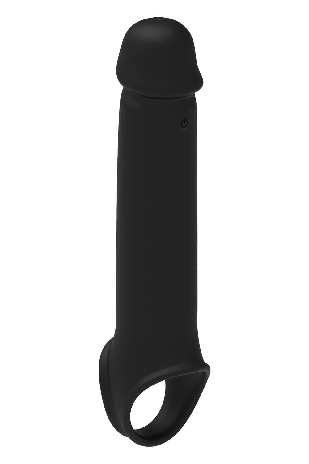Черная насадка-удлинитель с вибрацией Vibrating Extender With Remote
