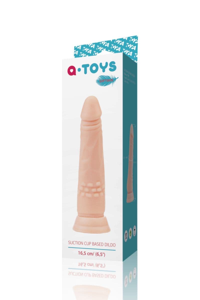 Телесный фаллоимитатор A-toys с присоской и шишечками