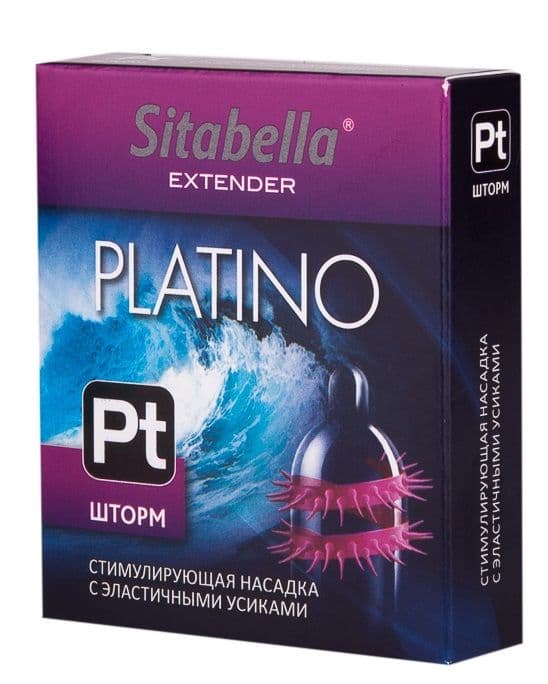 Стимулирующая насадка со спиралью из усиков Platino  Шторм 