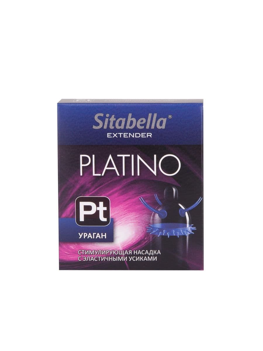 Стимулирующая насадка с усиками и шипиками Platino  Ураган 
