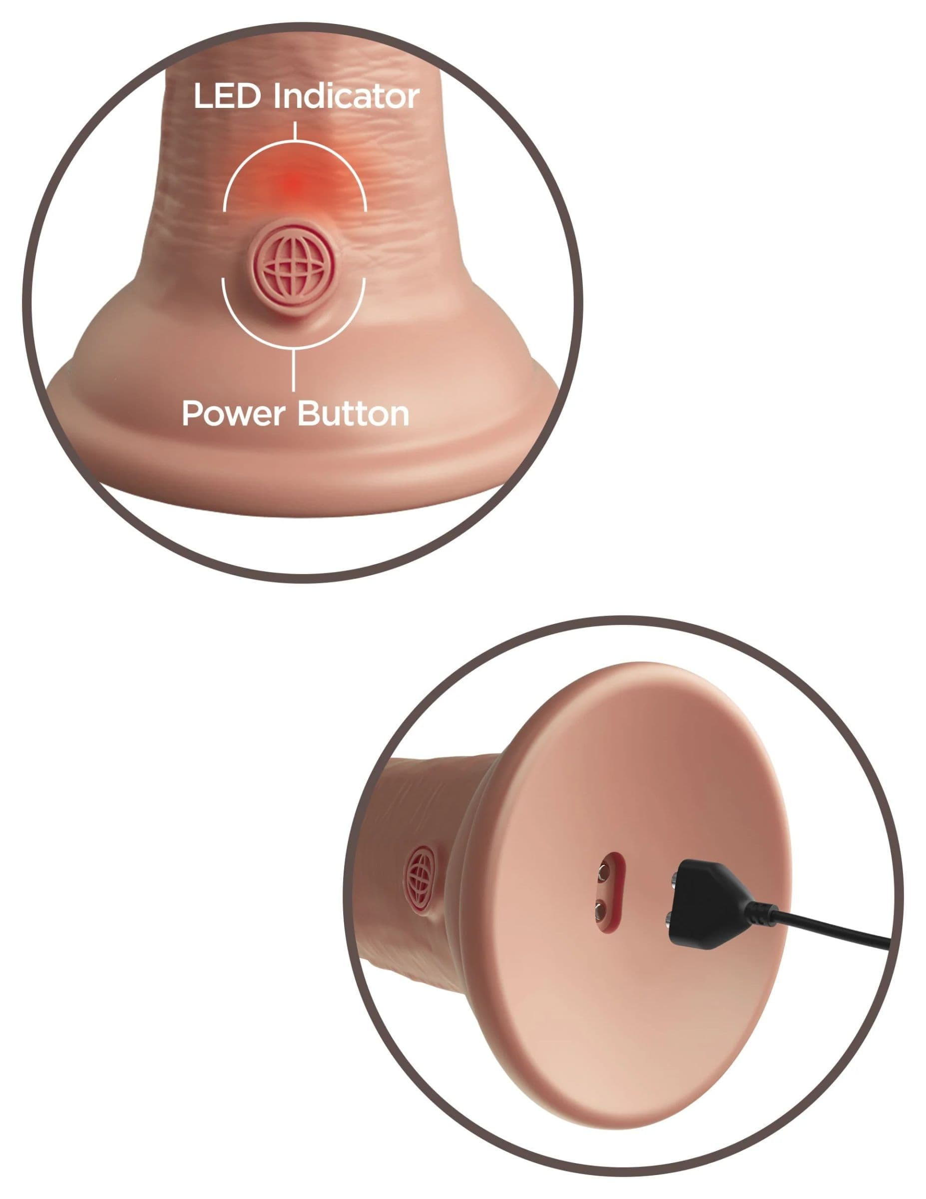 Телесный вибратор-реалистик 8  Vibrating Silicone Dual Density Cock - 22 см.