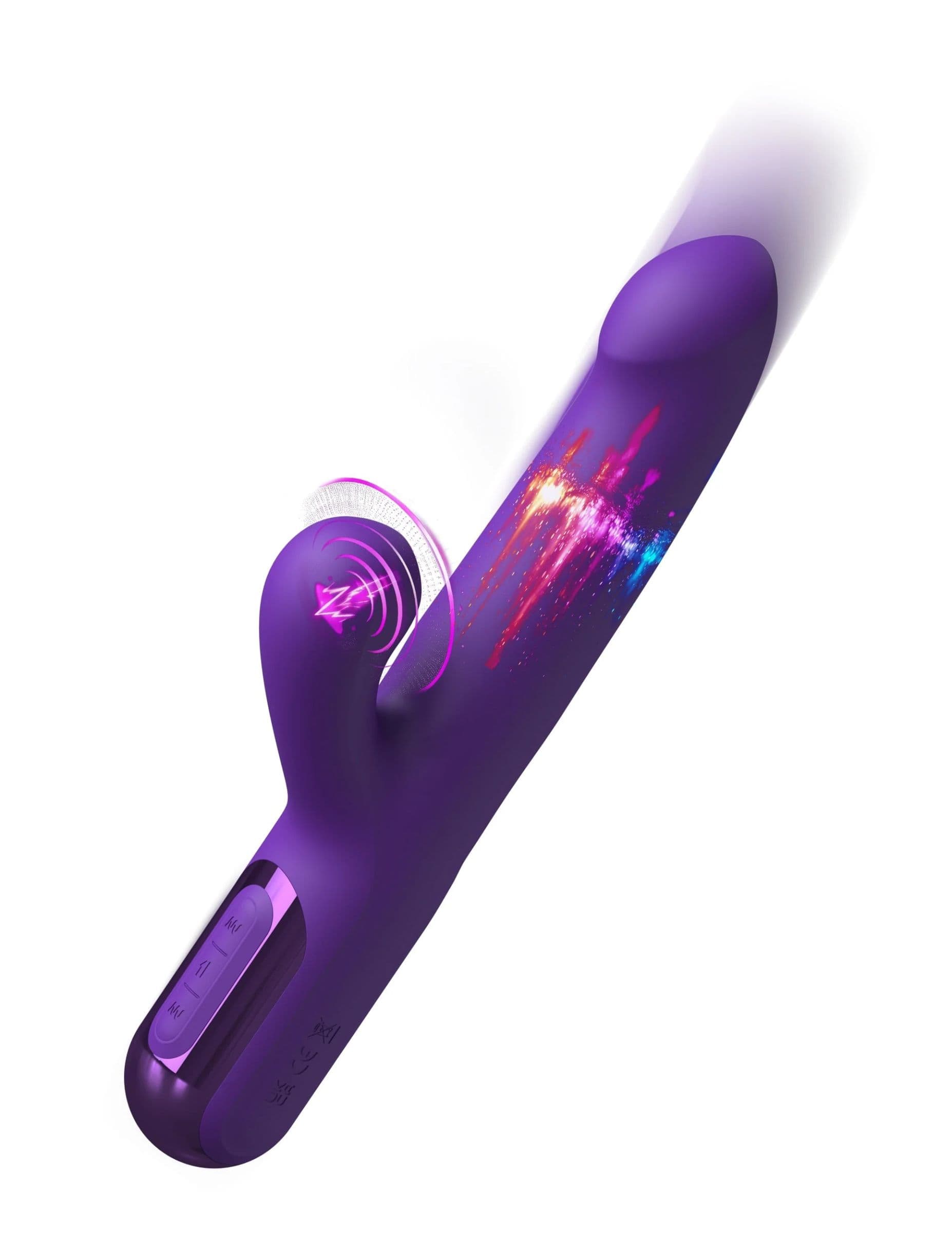 Фиолетовый вибратор-кролик Super Sonix Thruster - 22 см.