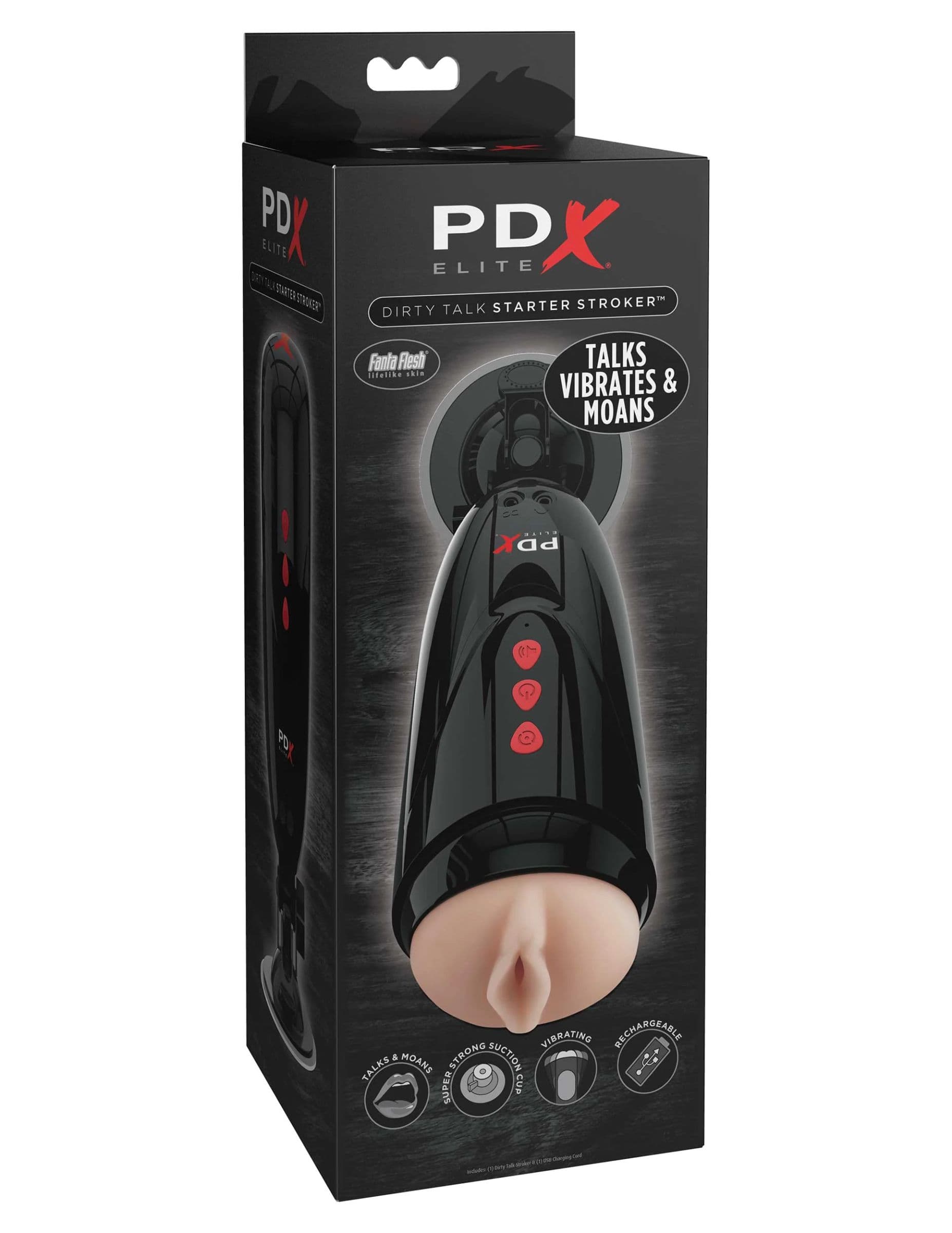 Мастурбатор-вагина с вибрацией Dirty Talk Starter Stroker
