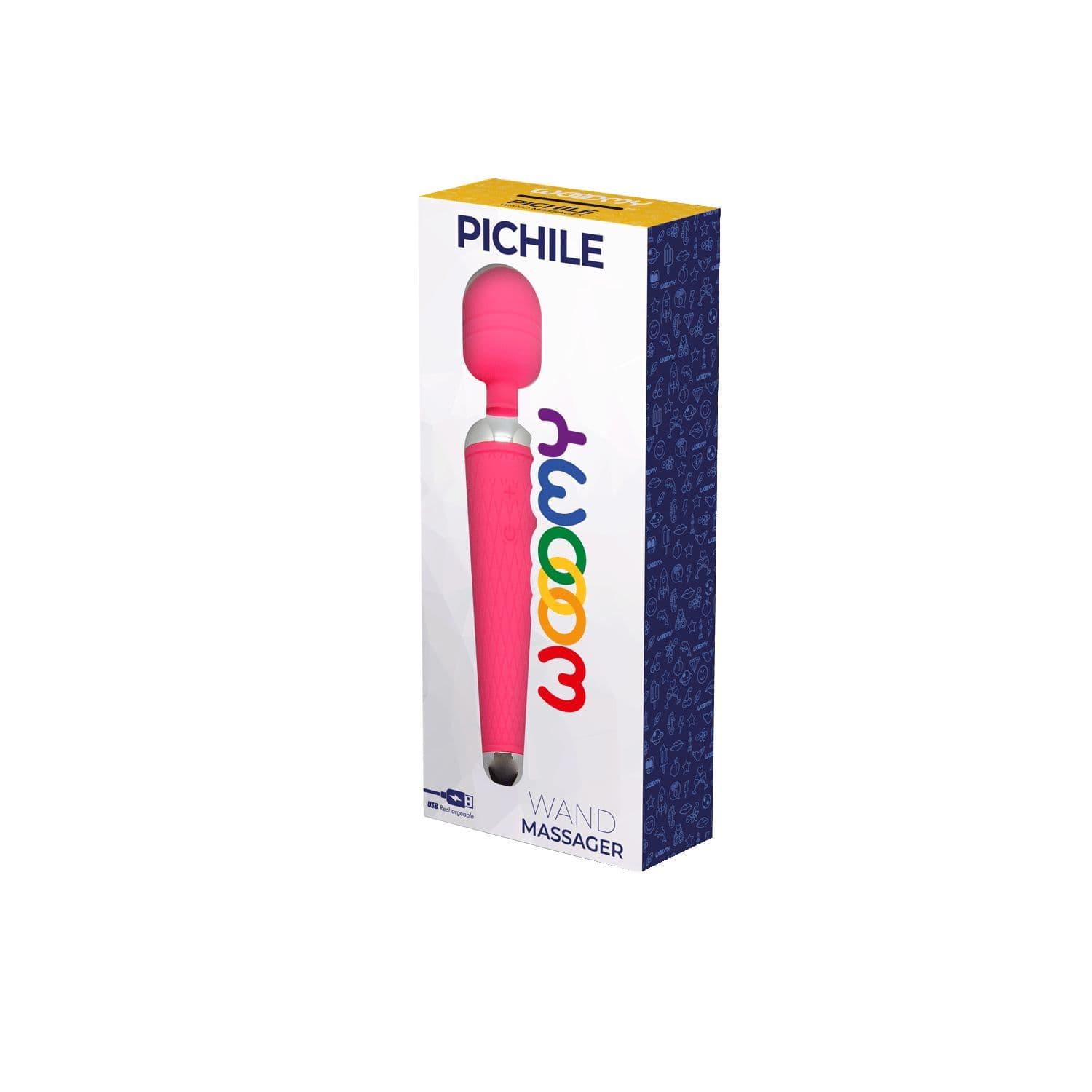 Розовый wand-вибратор Pichile - 20 см.