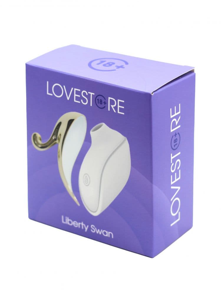 Белый вакуумный стимулятор клитора Liberty Swan