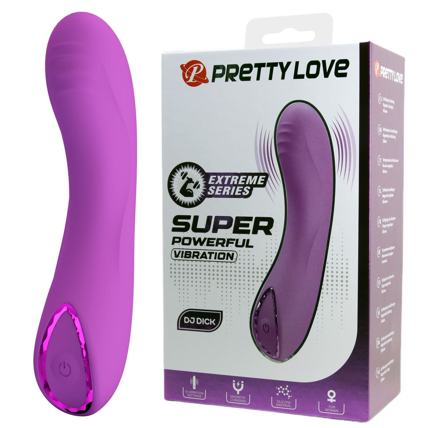 Фиолетовый мини-вибратор DJ Dick - 12,7 см.
