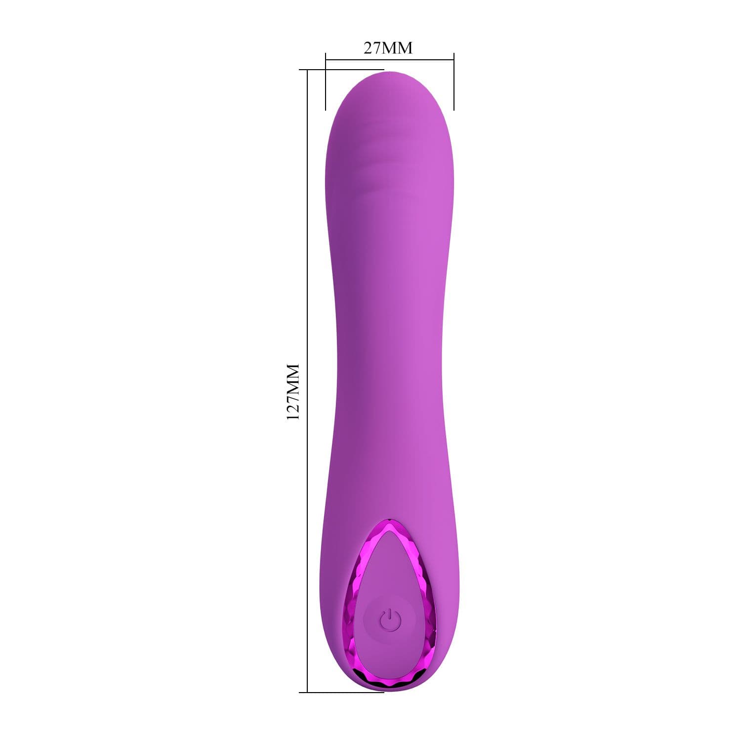 Фиолетовый мини-вибратор DJ Dick - 12,7 см.