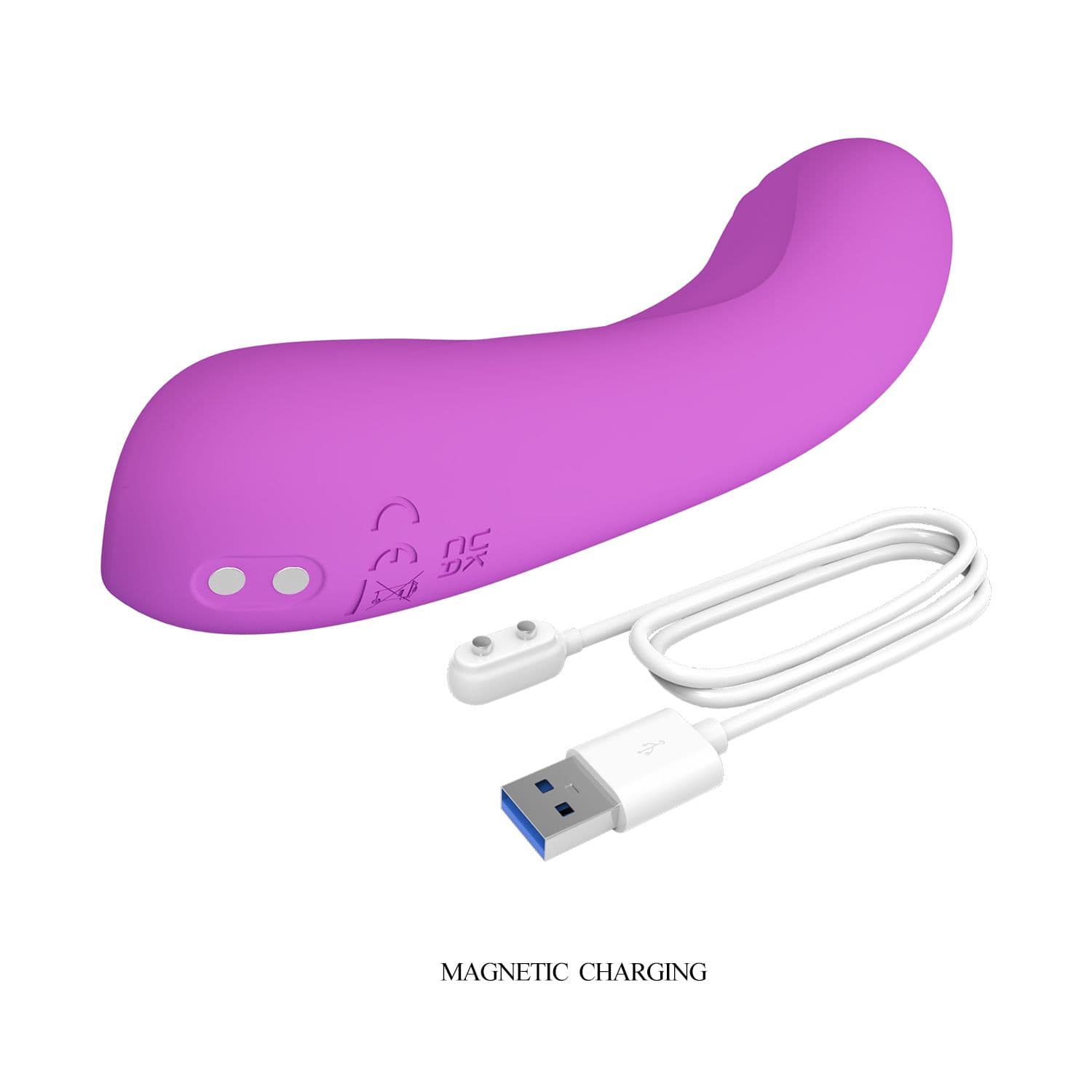 Фиолетовый мини-вибратор DJ Dick - 12,7 см.